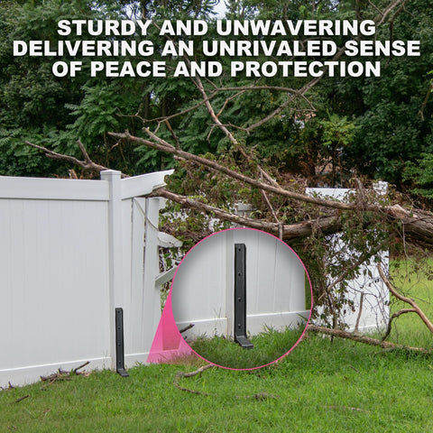 IRONBABE 4x4 post repair application demonstrates quick stabilization for leaning posts.