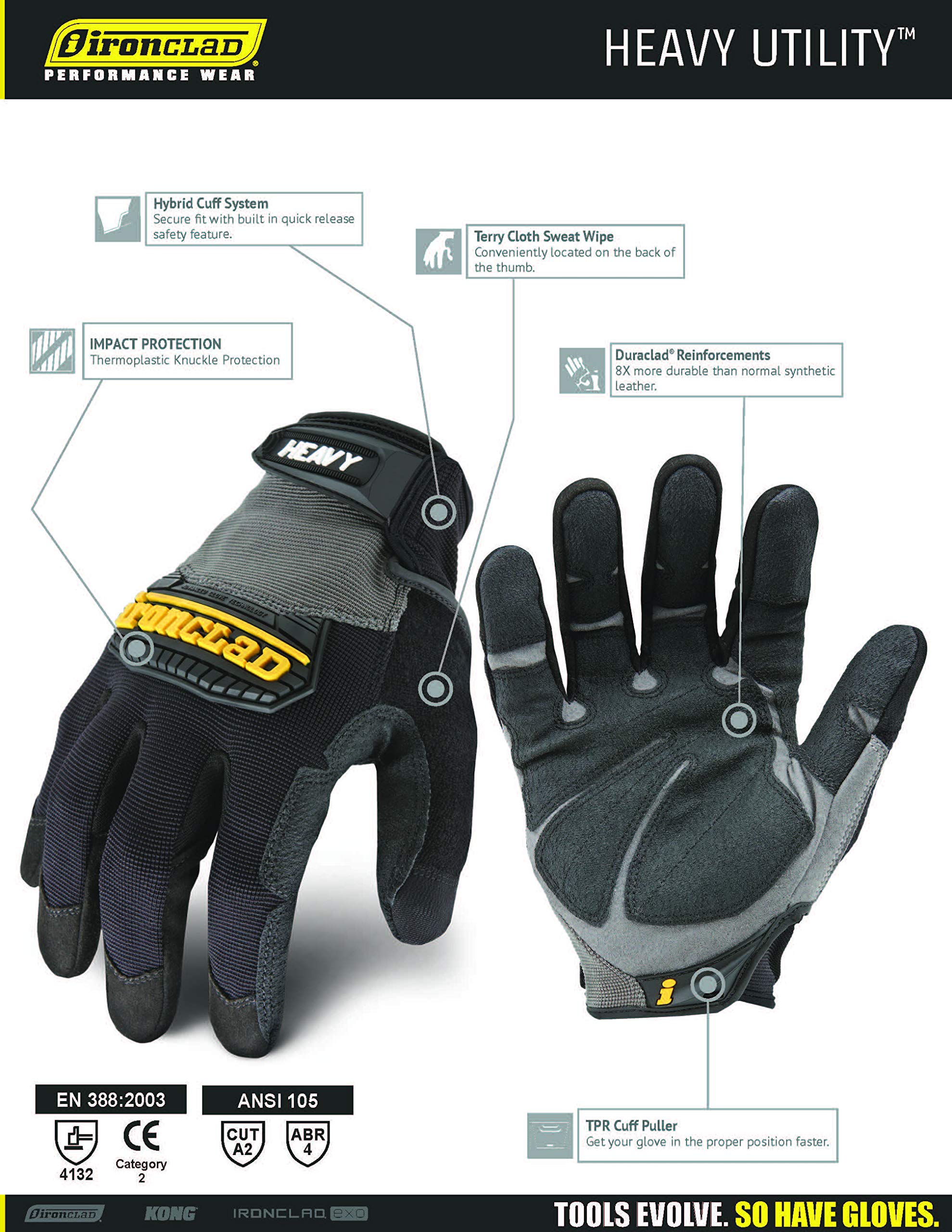 Ironclad HUG-03-M machine washable gloves for easy maintenance.