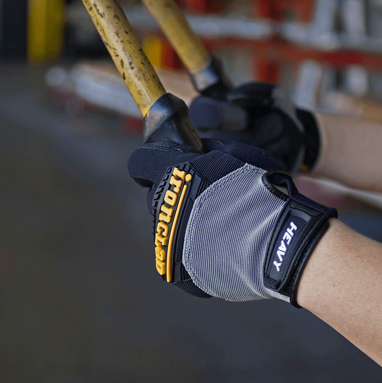 Ironclad HUG-03-M sweat wipe on the back of the thumb for staying focused.