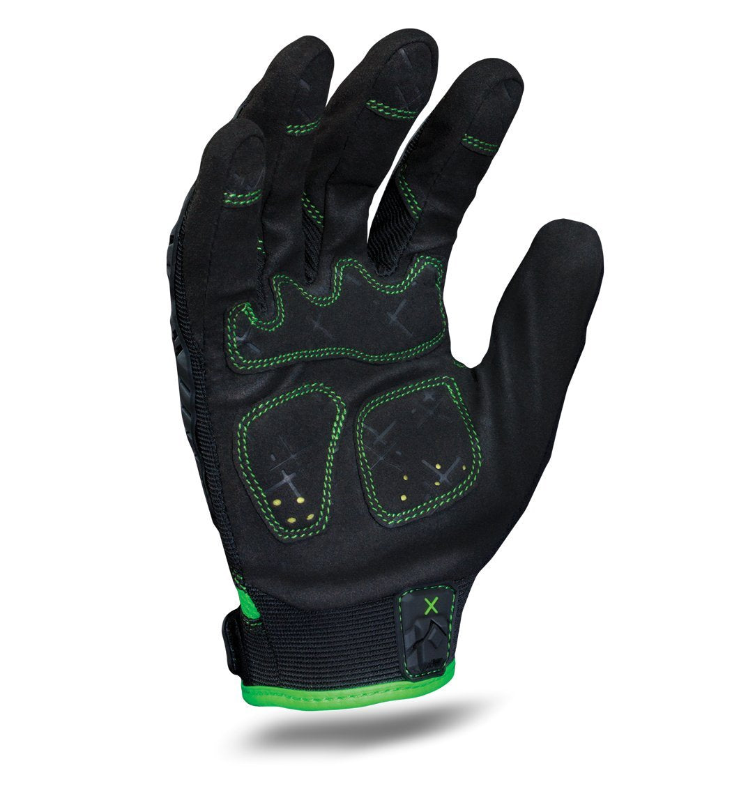 Ironclad work gloves palm memory foam pads absorb impact during tool use