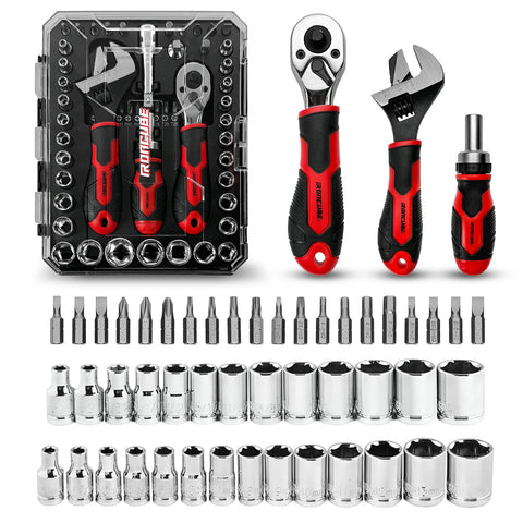 ironcube 53-piece socket set in case for quick garage access