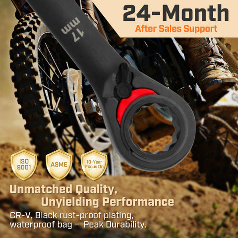 Ironcube wrenches with black matte finish resisting dirt and rust.