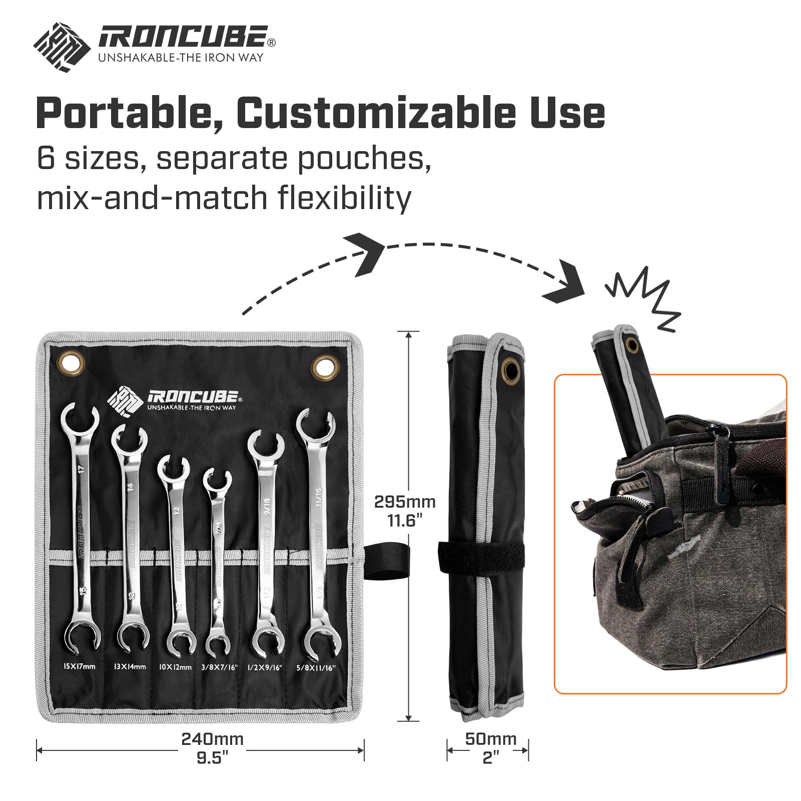 Ironcube one-piece steel construction delivers lasting durability for tough jobs.