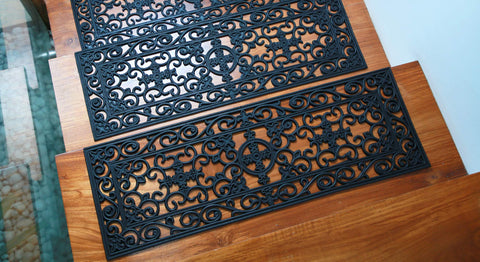 IRONGATE poolside mats placed near wet tiles for slip resistance