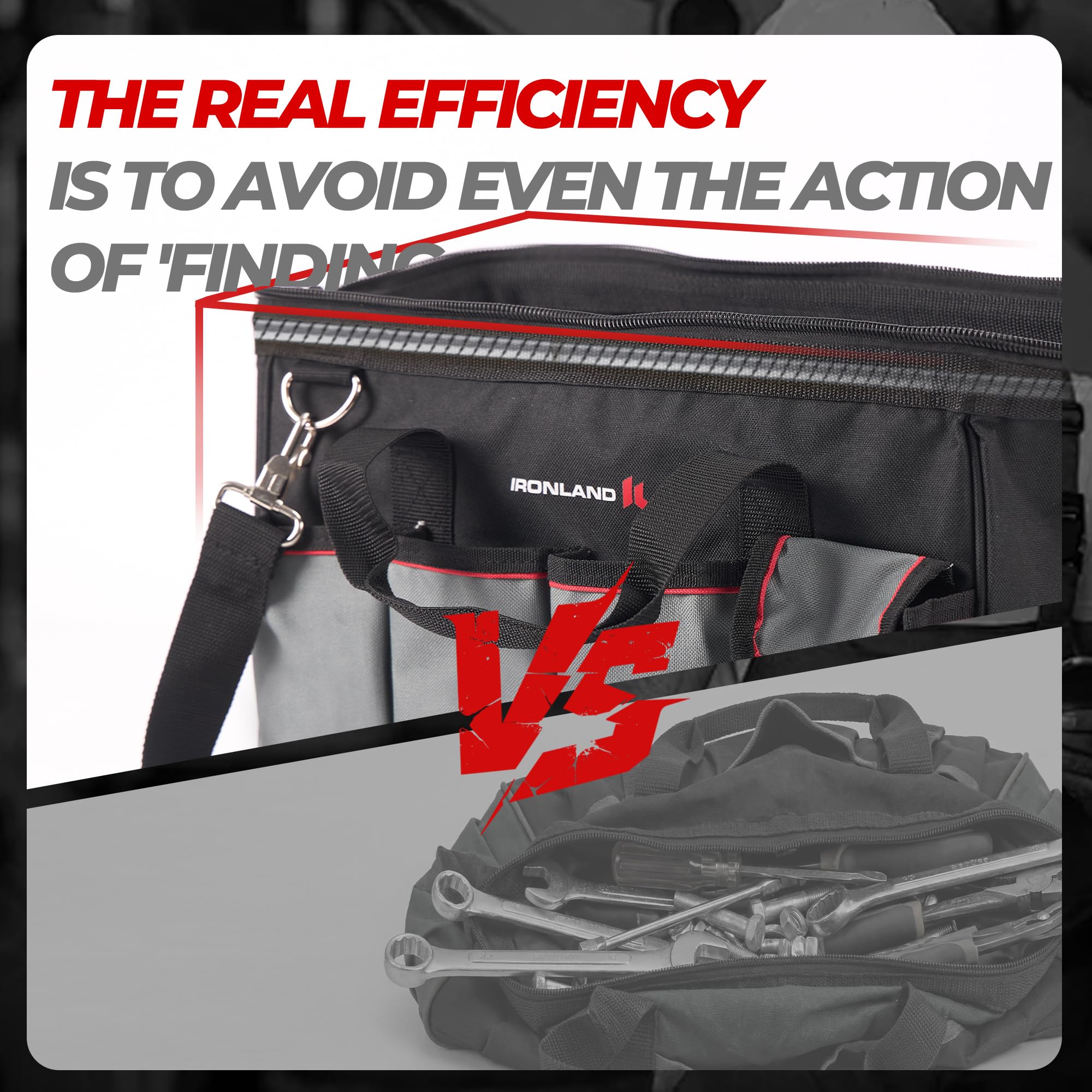 IRONLAND dual carrying options adapt to your task around the job site.