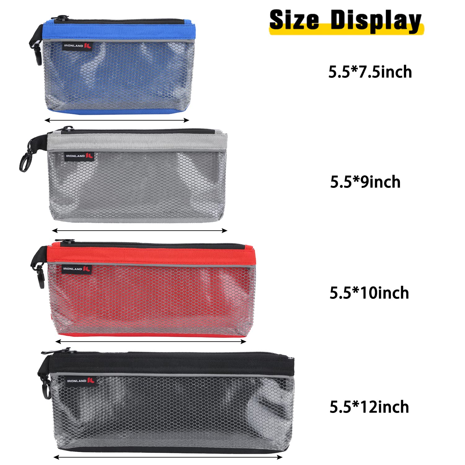 IRONLAND pouches in travel setup attached to backpack for organized carry