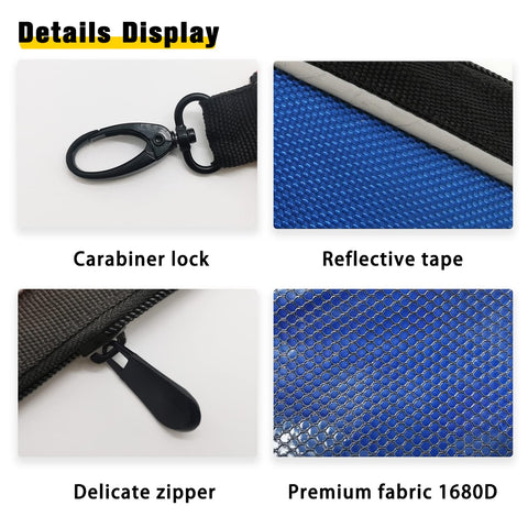 IRONLAND tool pouch with mesh window displays contents for quick access