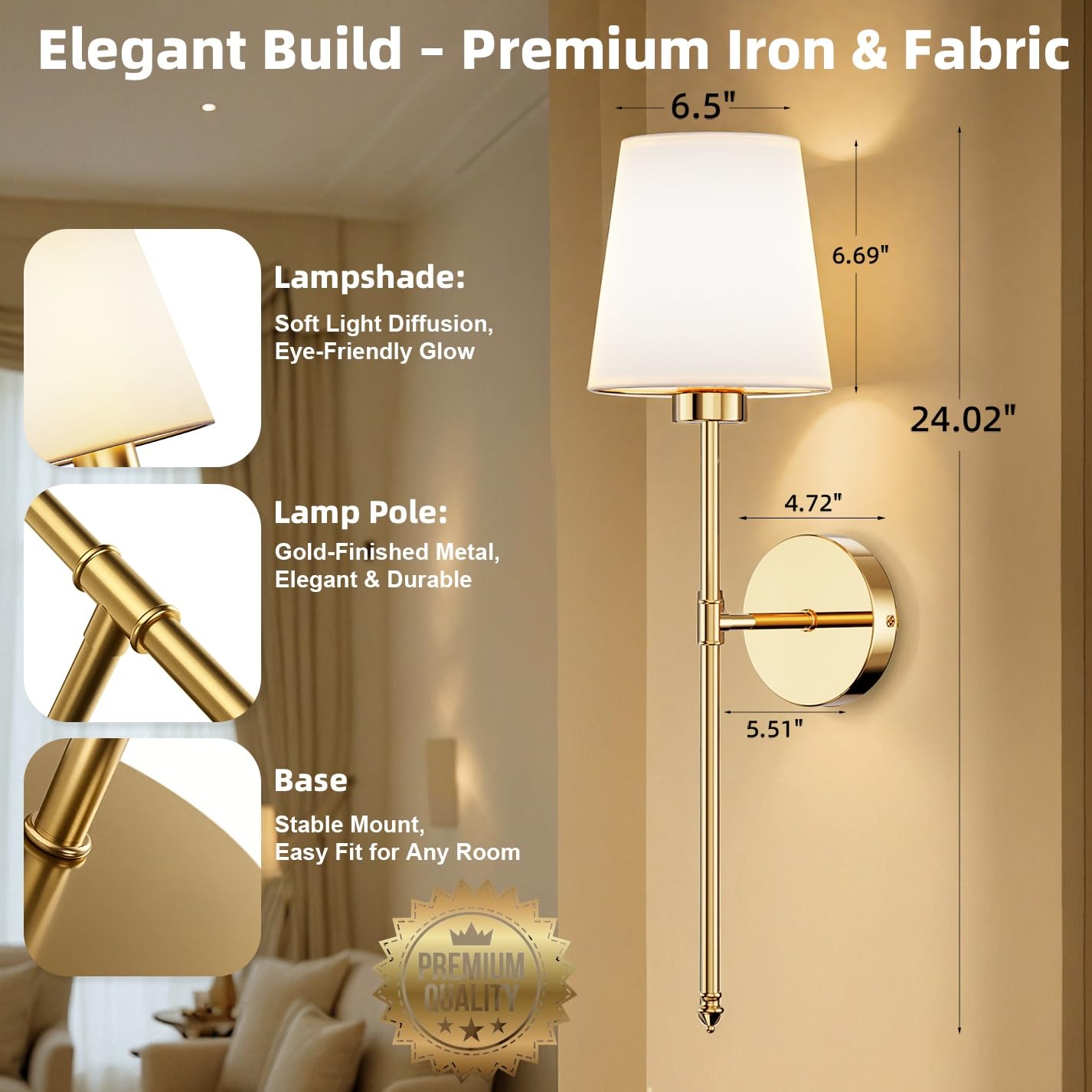 Warm to cool white with IRONPAX 3000K-6500K adjustable lighting.