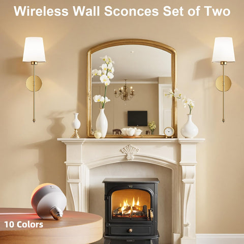 USB-C charging and long-lasting battery life of IRONPAX sconces.