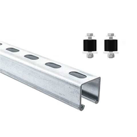 IRONROBUST unistrut channel trolley track 57in for durable overhead mounting.