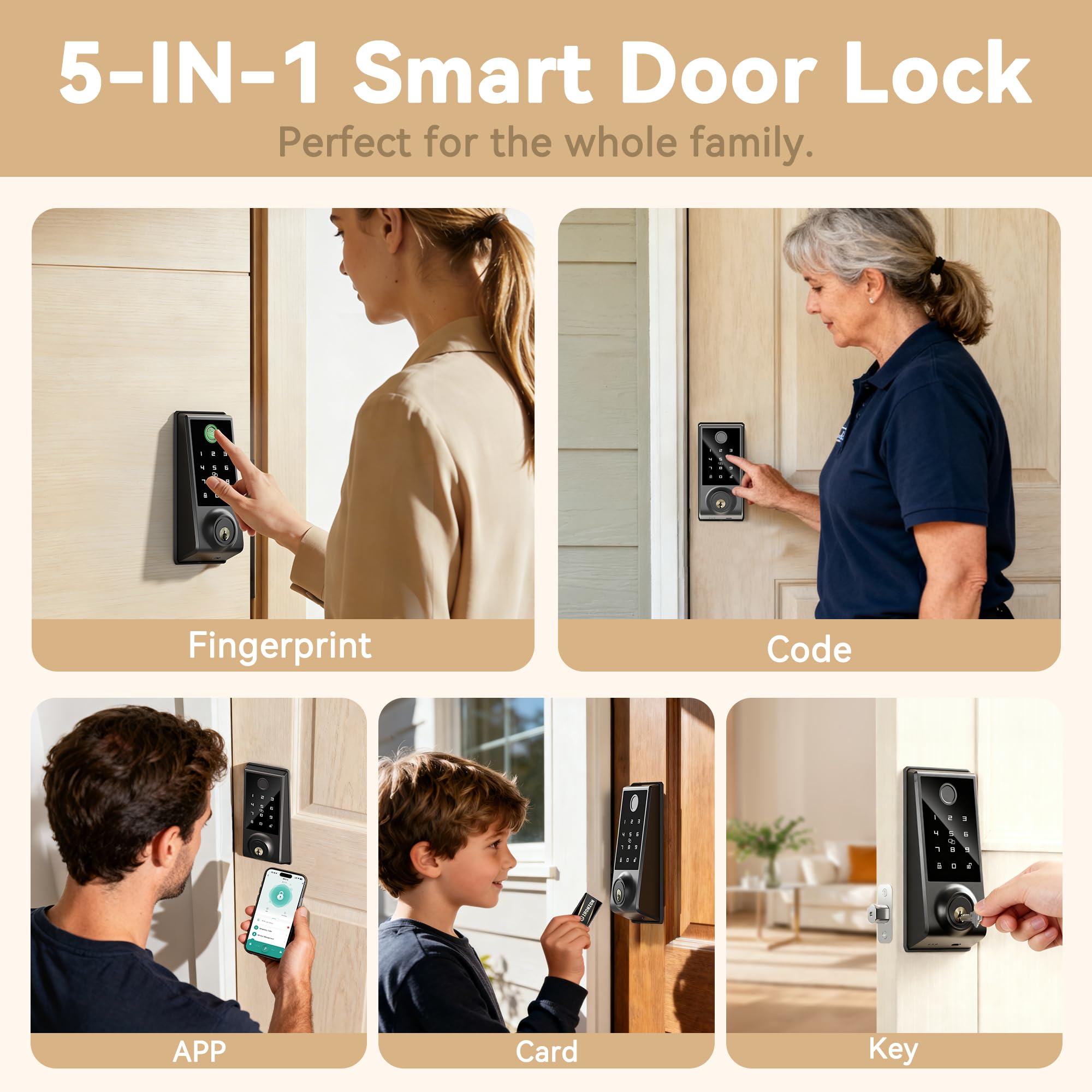 IRONZON door lock with fingerprint recognition for fast, secure home access