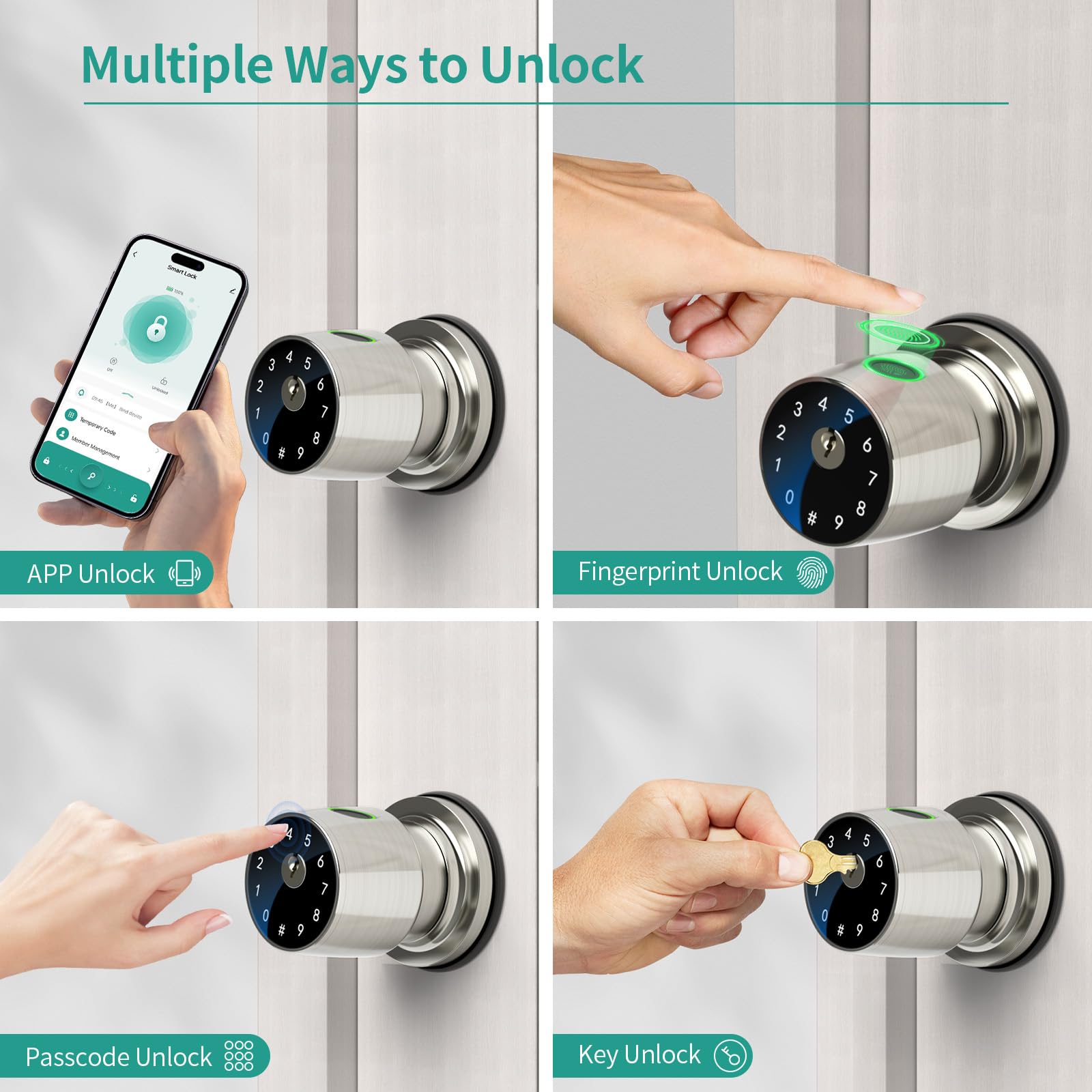 IRONZON electronic knob with keypad demonstrates convenient keyless entry