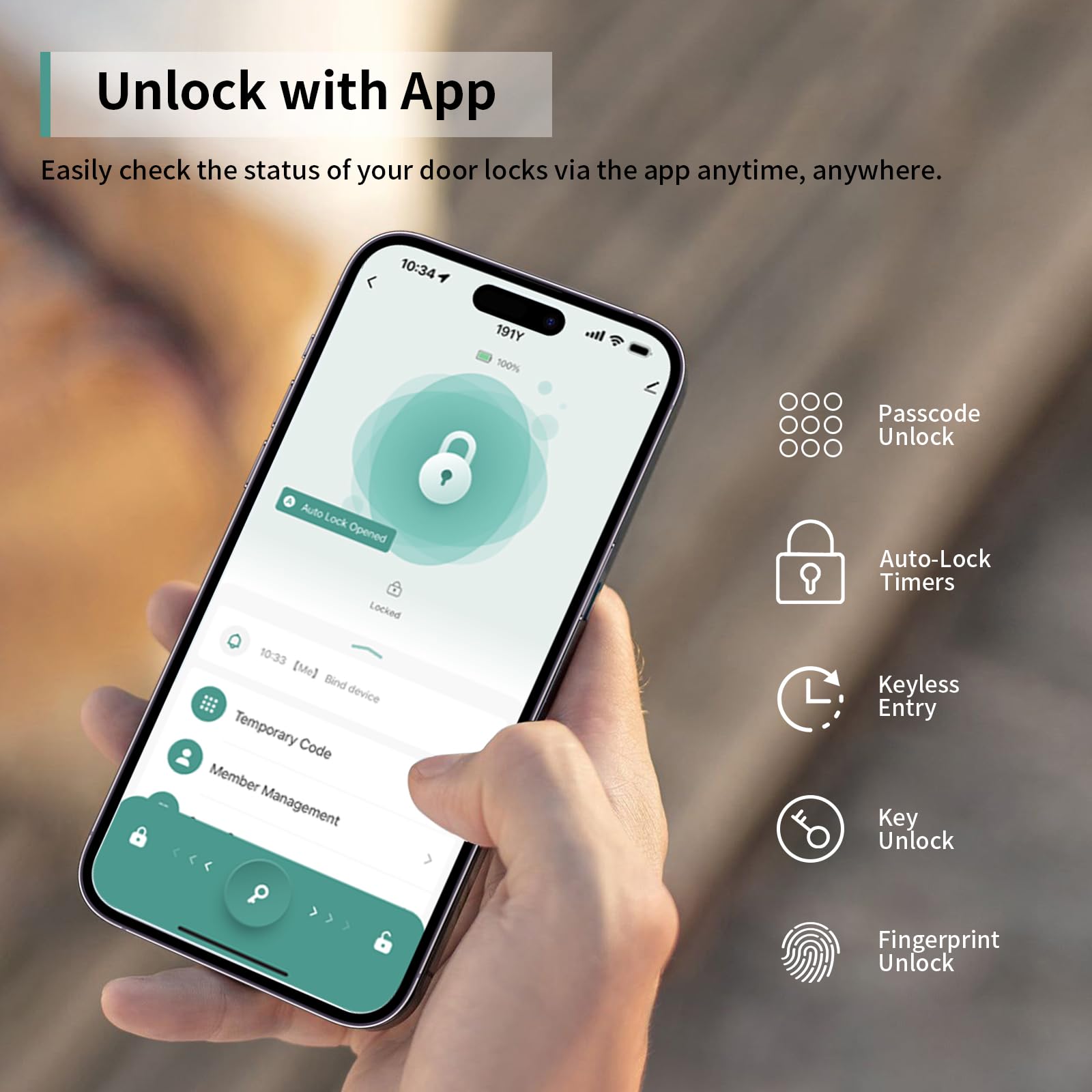 IRONZON fingerprint door lock keypad close-up showcases code access.