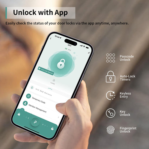 IRONZON fingerprint door lock keypad close-up showcases code access.