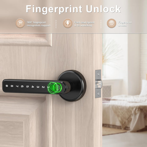 IRONZON fingerprint door lock keypad entry enables secure, fast entry