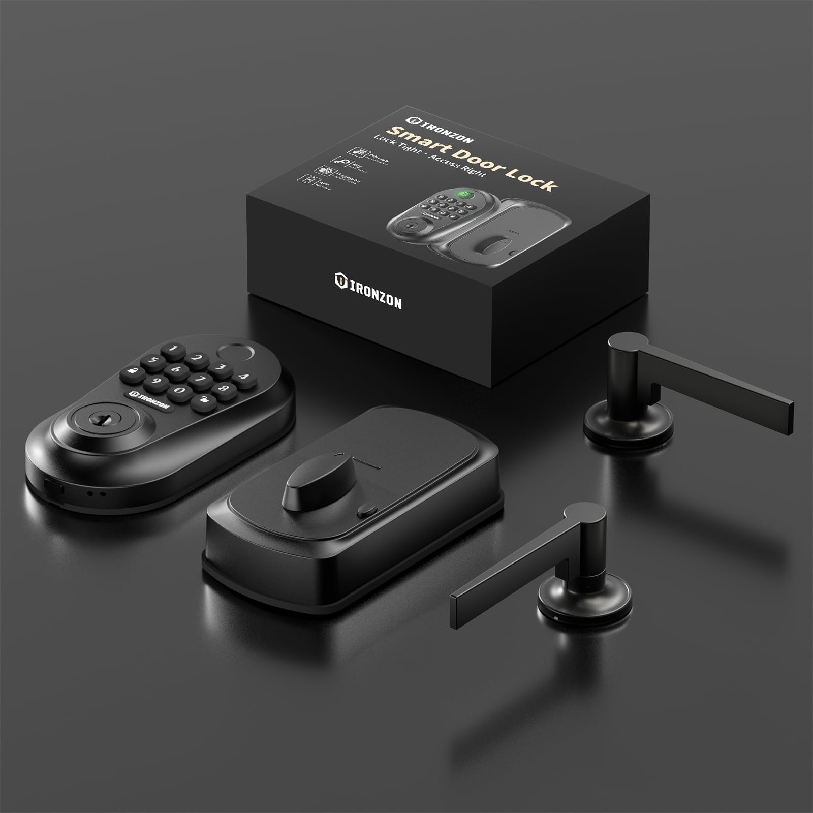 IRONZON fingerprint unlock interface highlighting quick, secure biometric access.