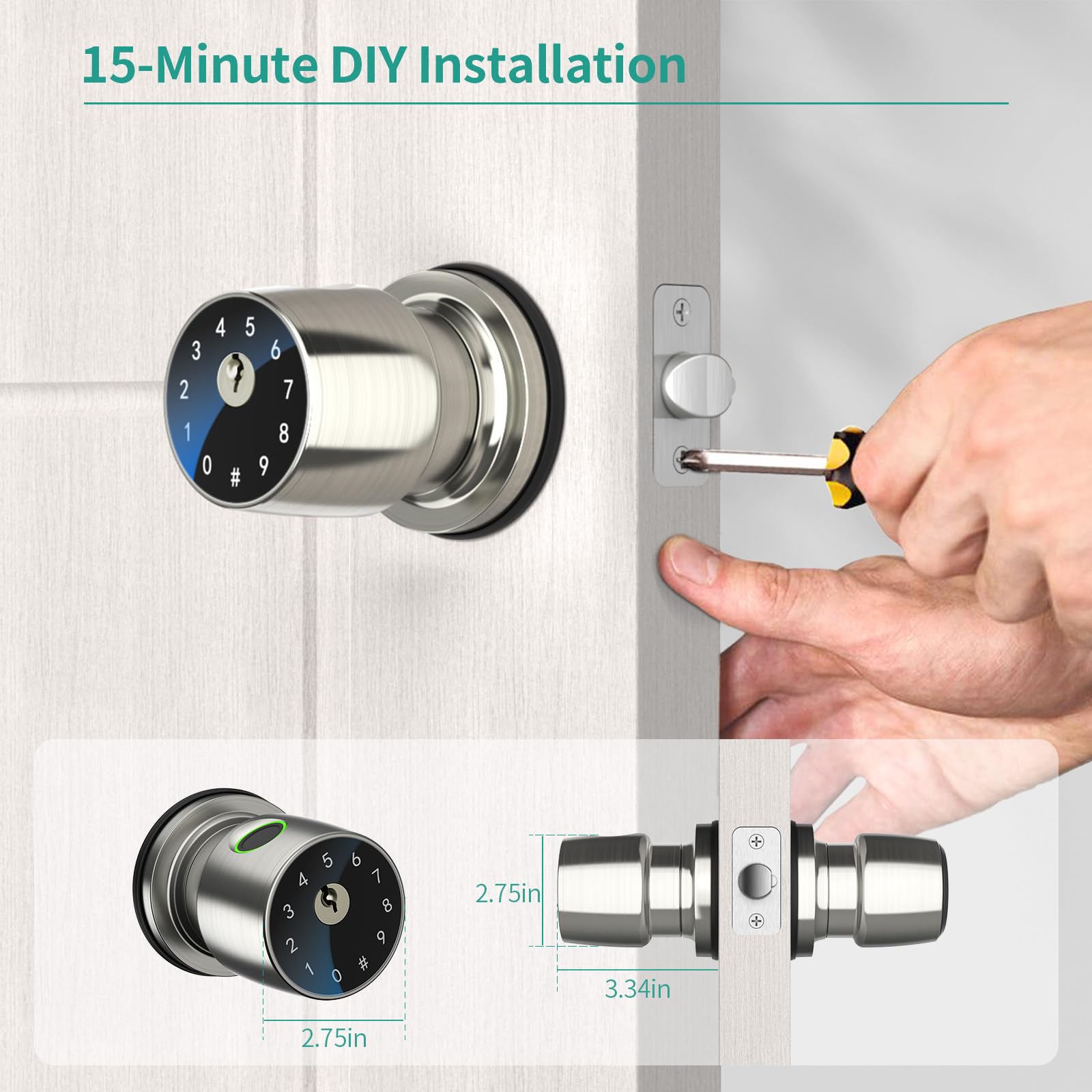 IRONZON sleek silver finish enhances modern home security