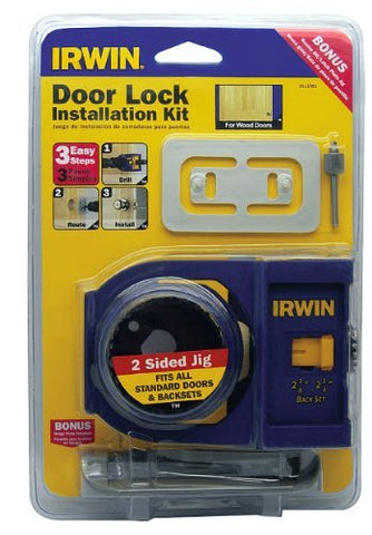 IRWIN carbon hole saws for wood and metal doors enable precise lock openings.