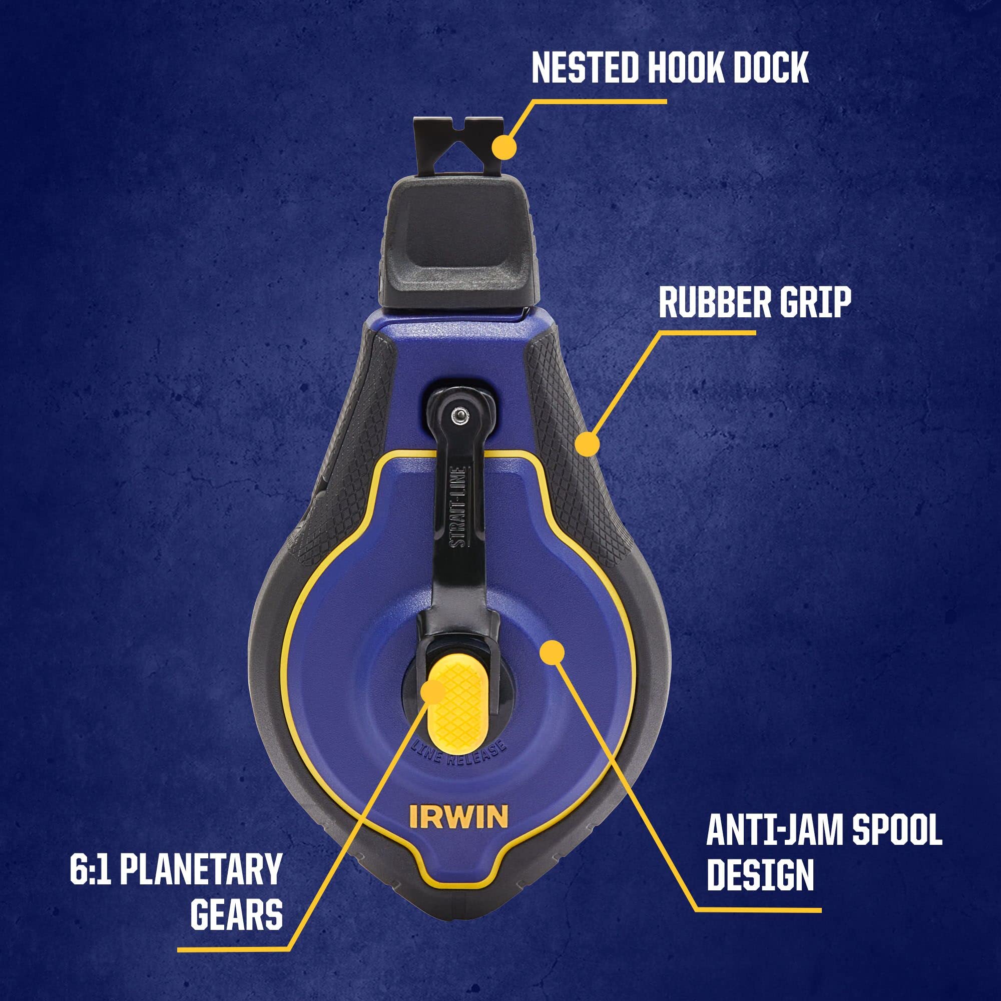 IRWIN chalk line hi-tensile 100 ft line ready for rough surfaces on the job.