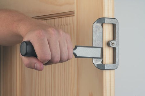 IRWIN kit supports interior or exterior wooden doors during a straightforward three-step install.