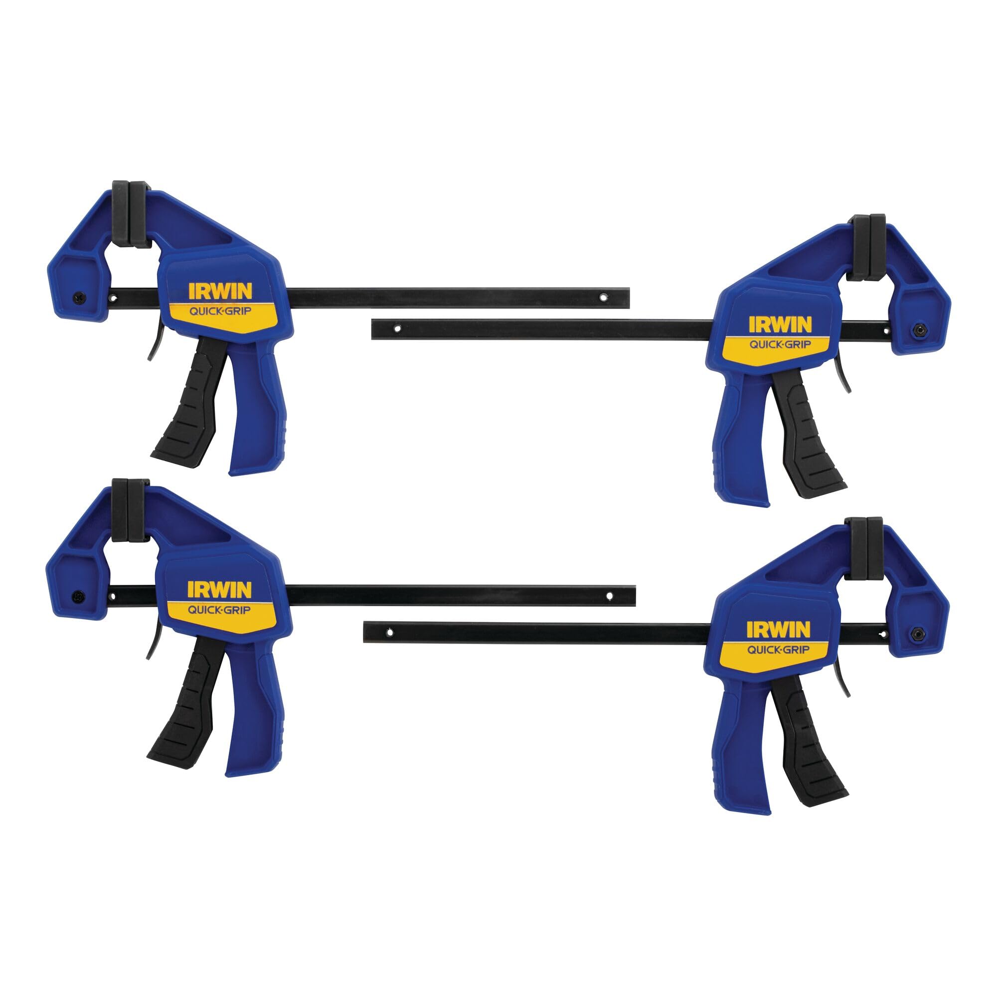 IRWIN Quick-Grip 6in mini bar clamp front view for compact assembly projects.