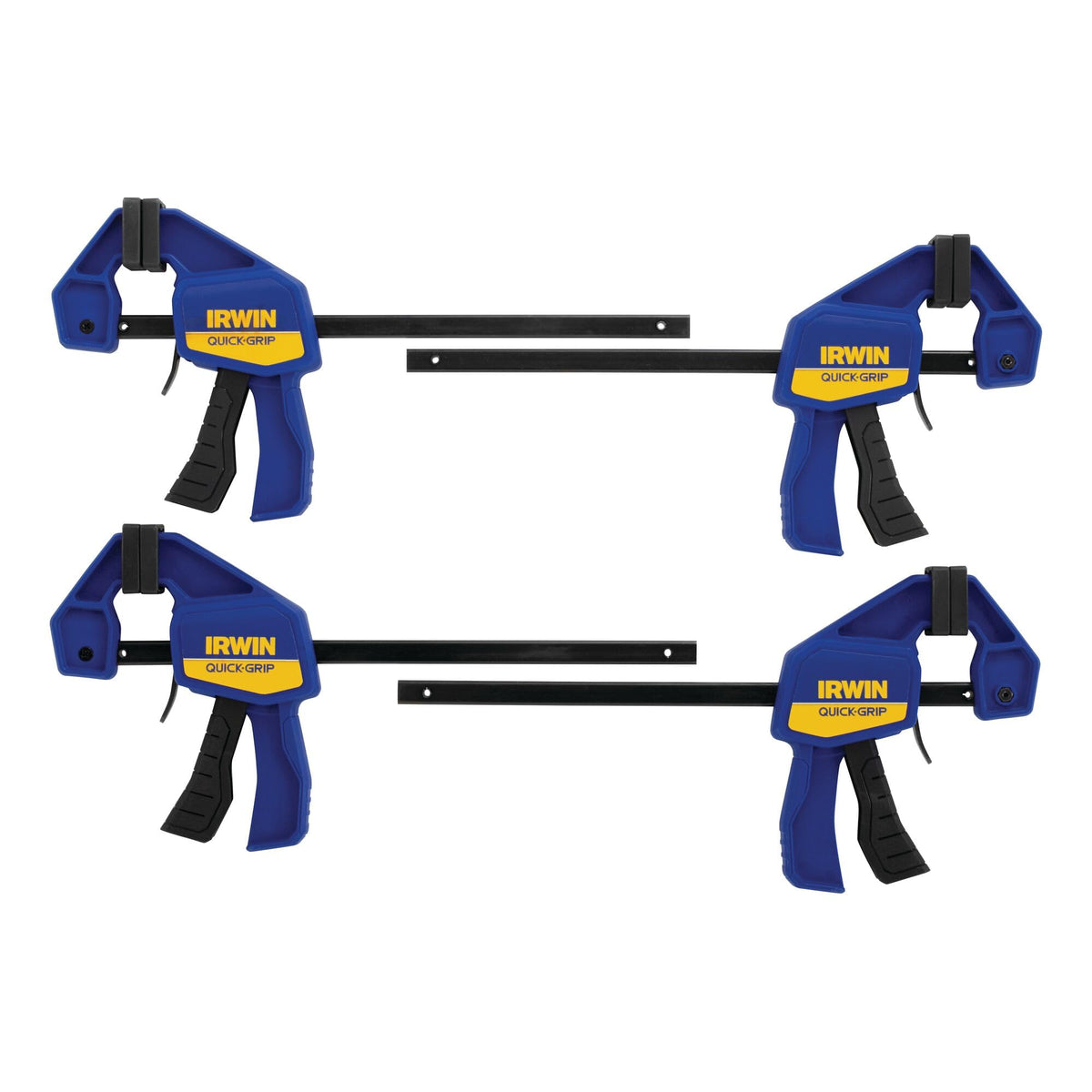 IRWIN Quick-Grip 6in mini bar clamp front view for compact assembly projects.