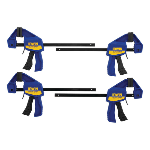 IRWIN Quick-Grip 6in mini bar clamp front view for compact assembly projects.
