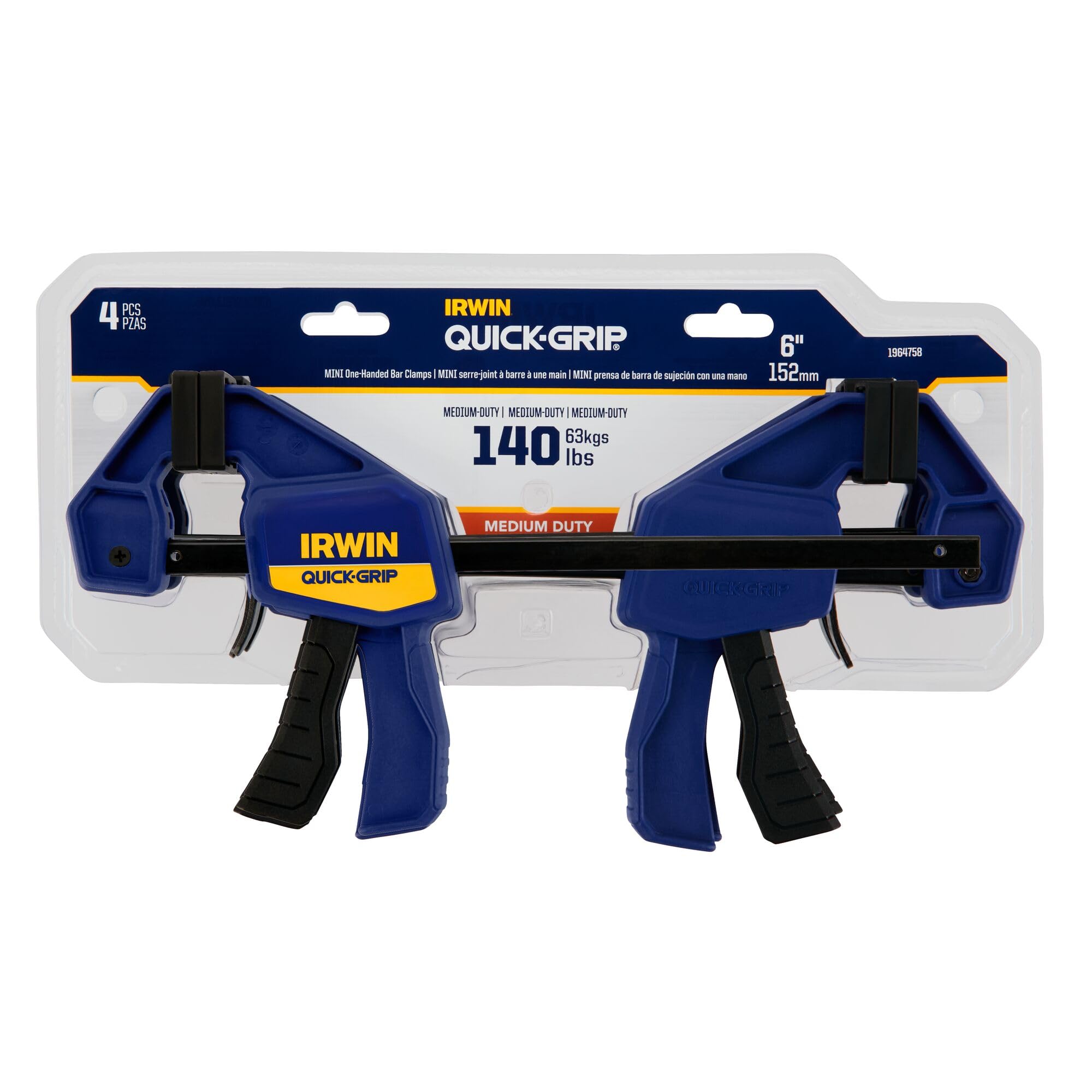 IRWIN Quick-Grip resin body construction highlight sturdy clamp for frequent projects.