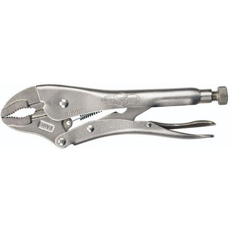 Irwin Vise-Grip 10WR curved jaw locking plier with cutter for secure grip and quick cuts.