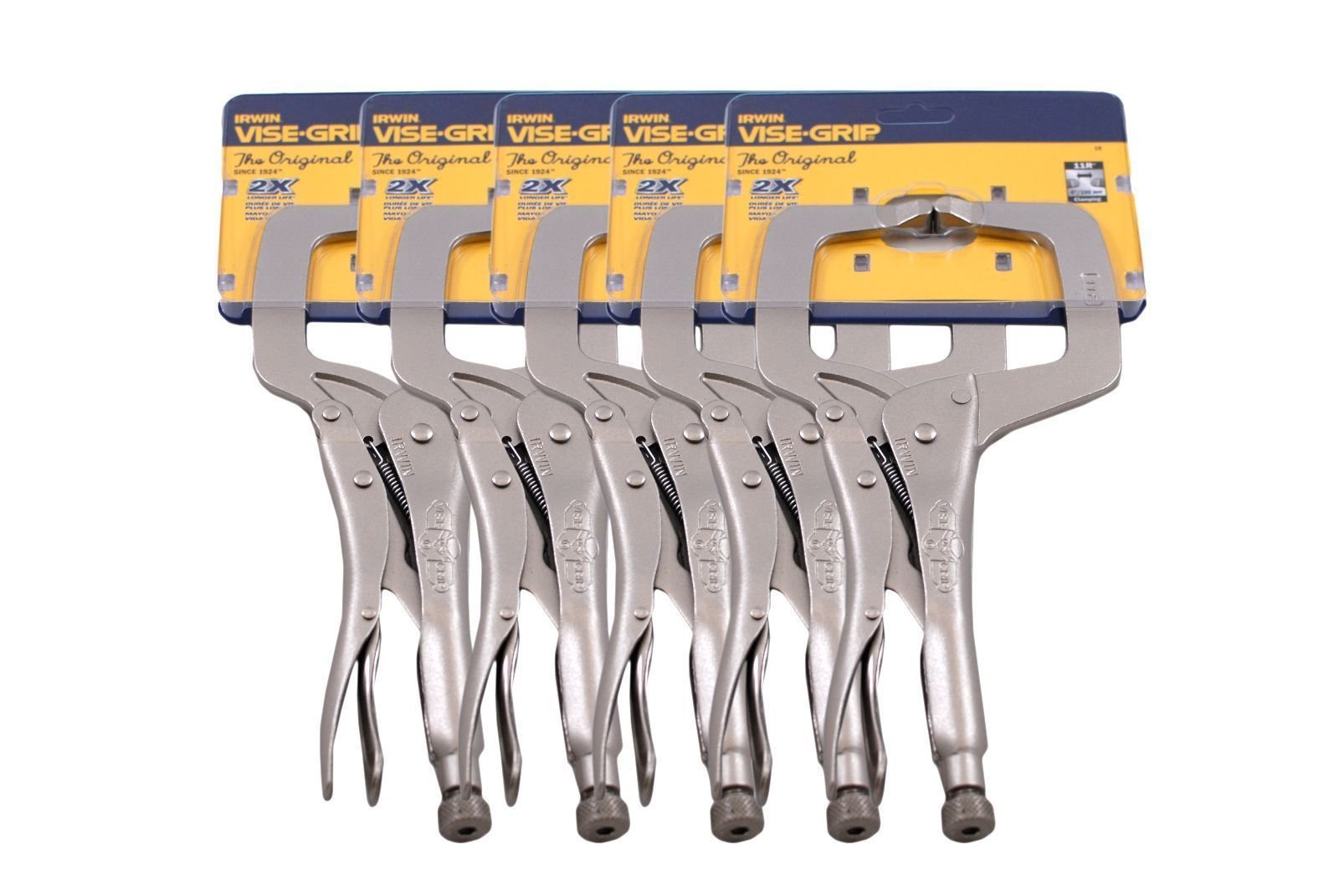 IRWIN Vise Grip 11R locking pliers with easy release enable one-handed clamping