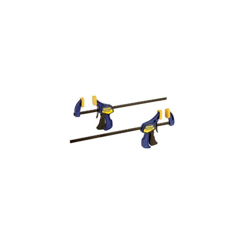 IRWIN Quick-Grip Mini Bar Clamp 12-inch, pistol grip for comfortable operation.