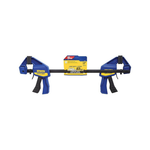 IRWIN Quick-Grip Mini Bar Clamp 12-inch, durable high-carbon steel construction.