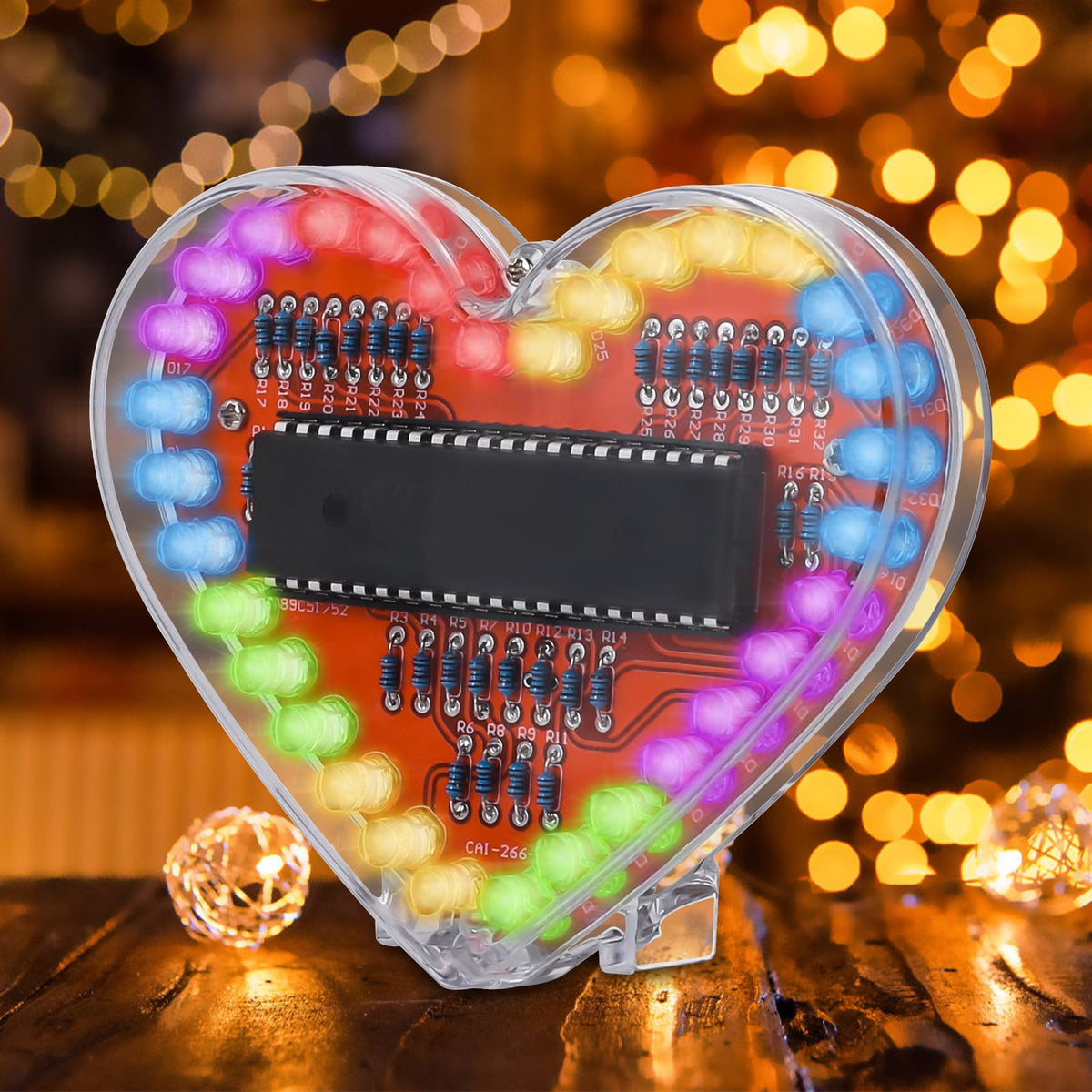 IS ICSTATION Heart Light with 32 LEDs for vibrant desk decor and learning