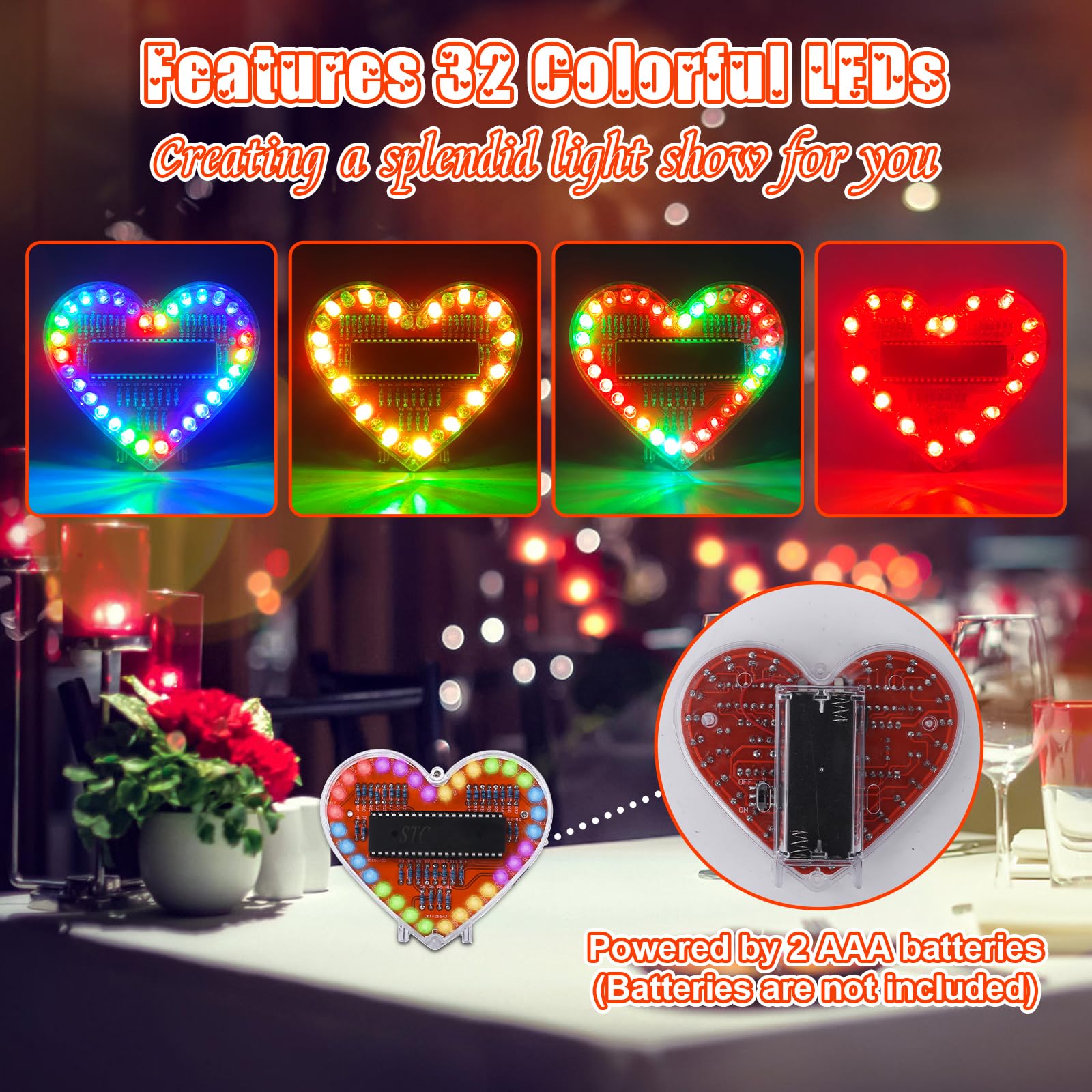 IS ICSTATION Heart Light standable acrylic case for upright desk display