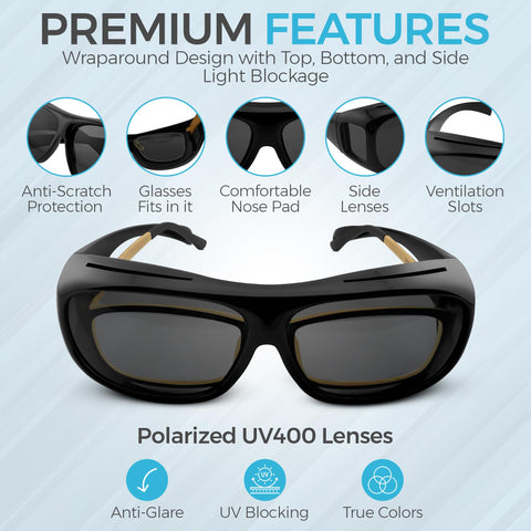 isafety polarized uv400 lenses reduce glare for clearer vision during recovery