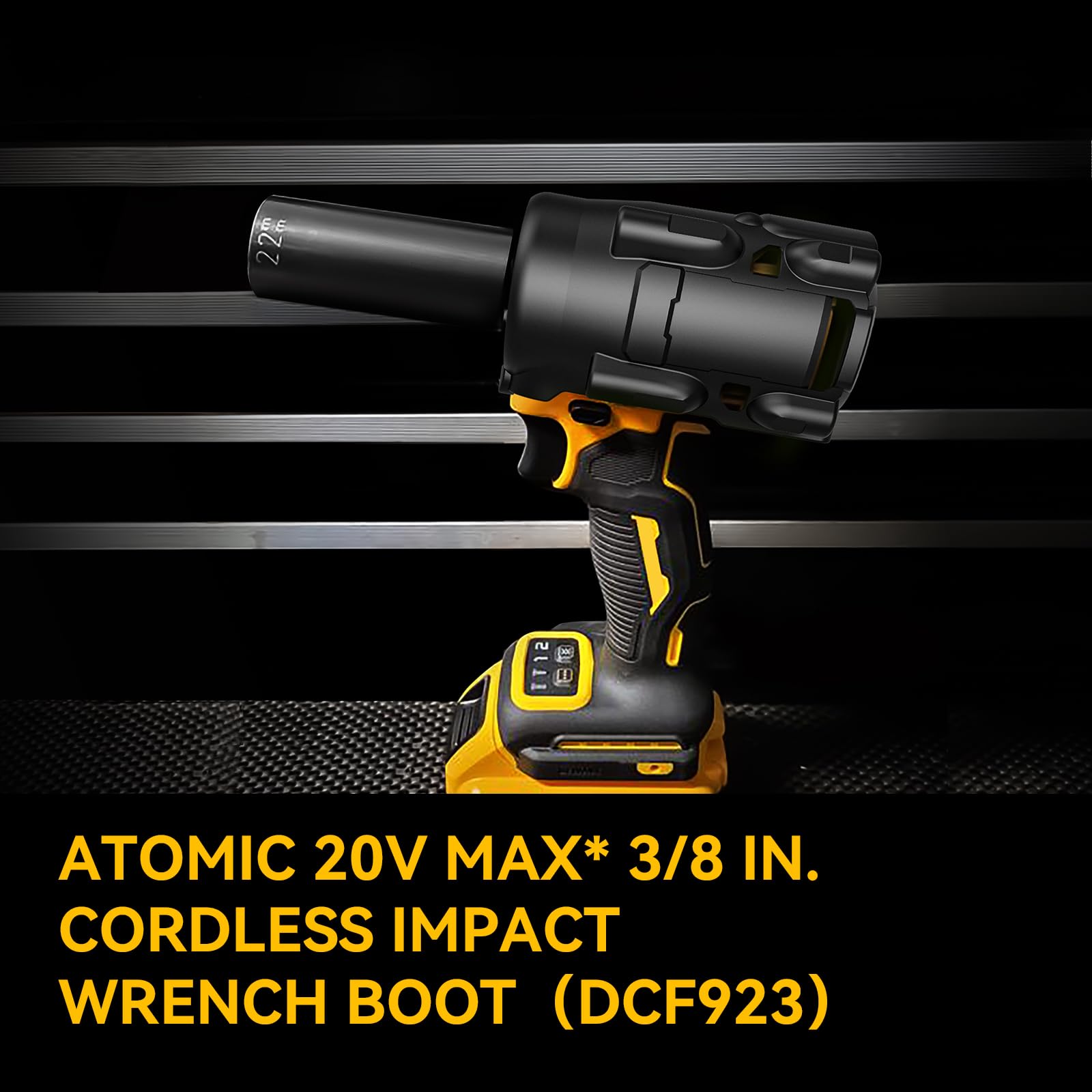 ISDOHS rubber boot for DCF923 shields work areas from scuffs in demanding installations.