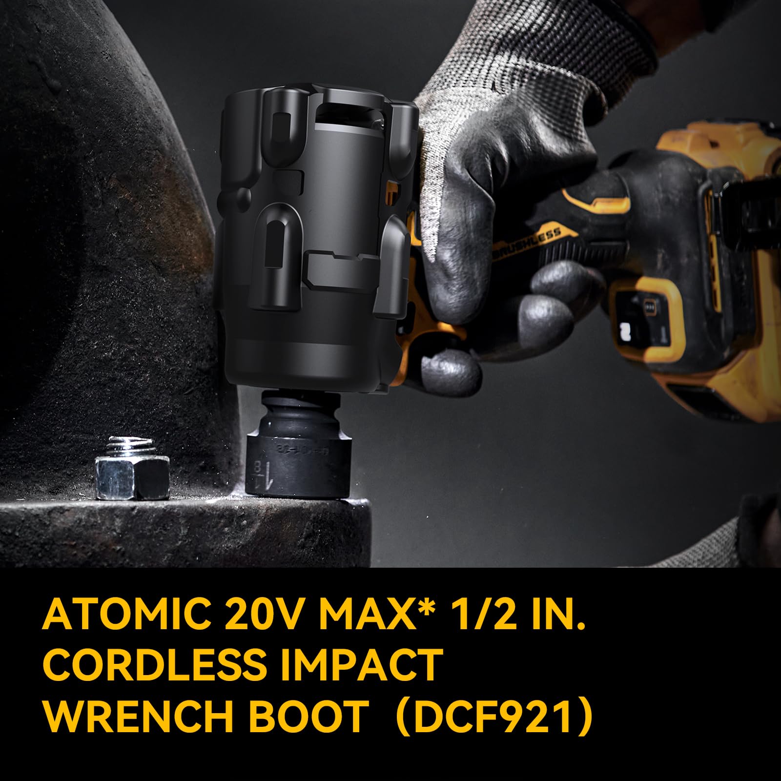 ISDOHS boot with flexible silicone installs quickly on the tool.