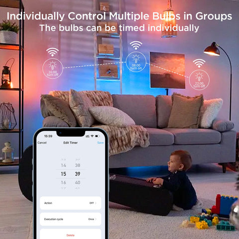 I-SHUNFA Colour and scene options for mood lighting
