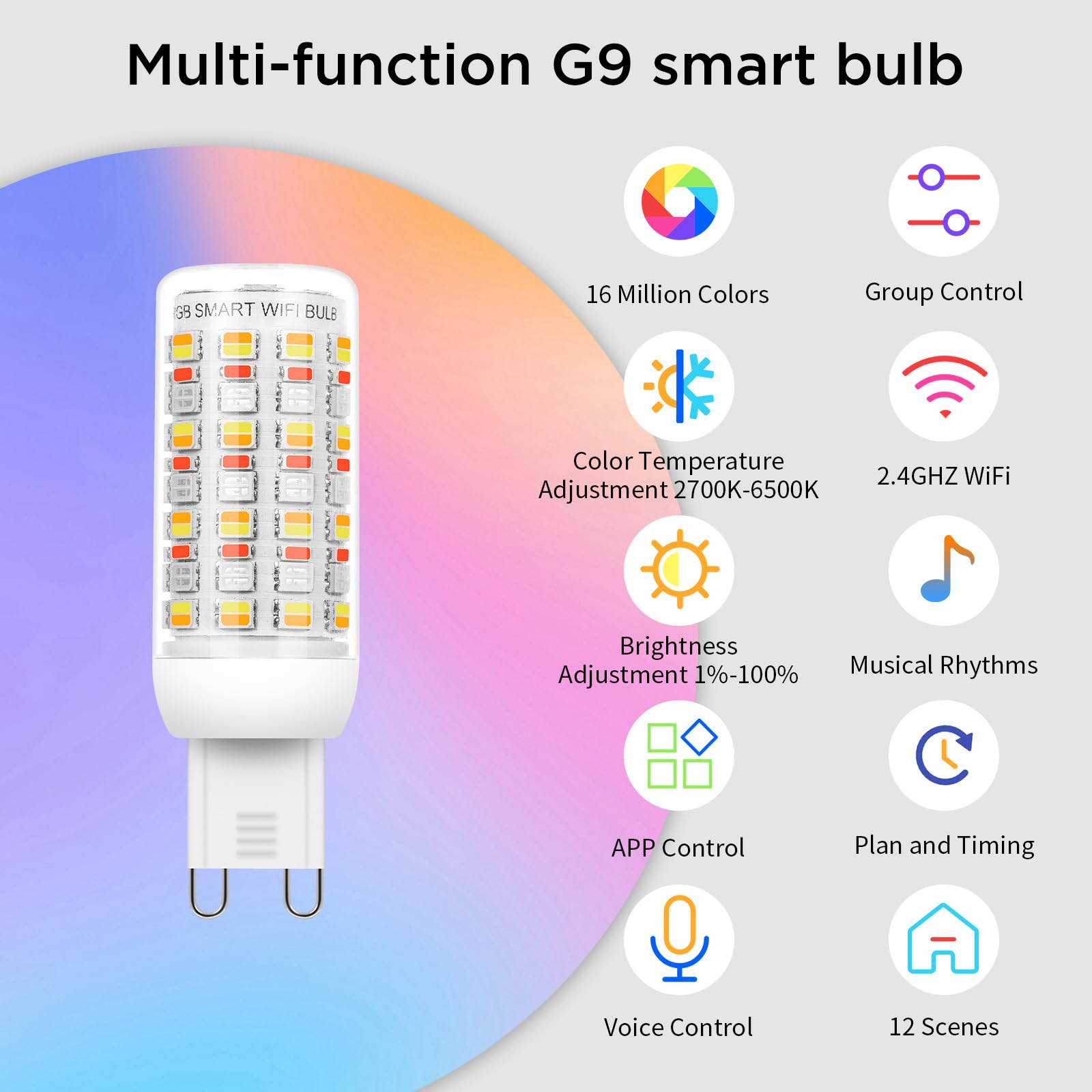 I-SHUNFA Smart Life app interface showing group control of multiple bulbs