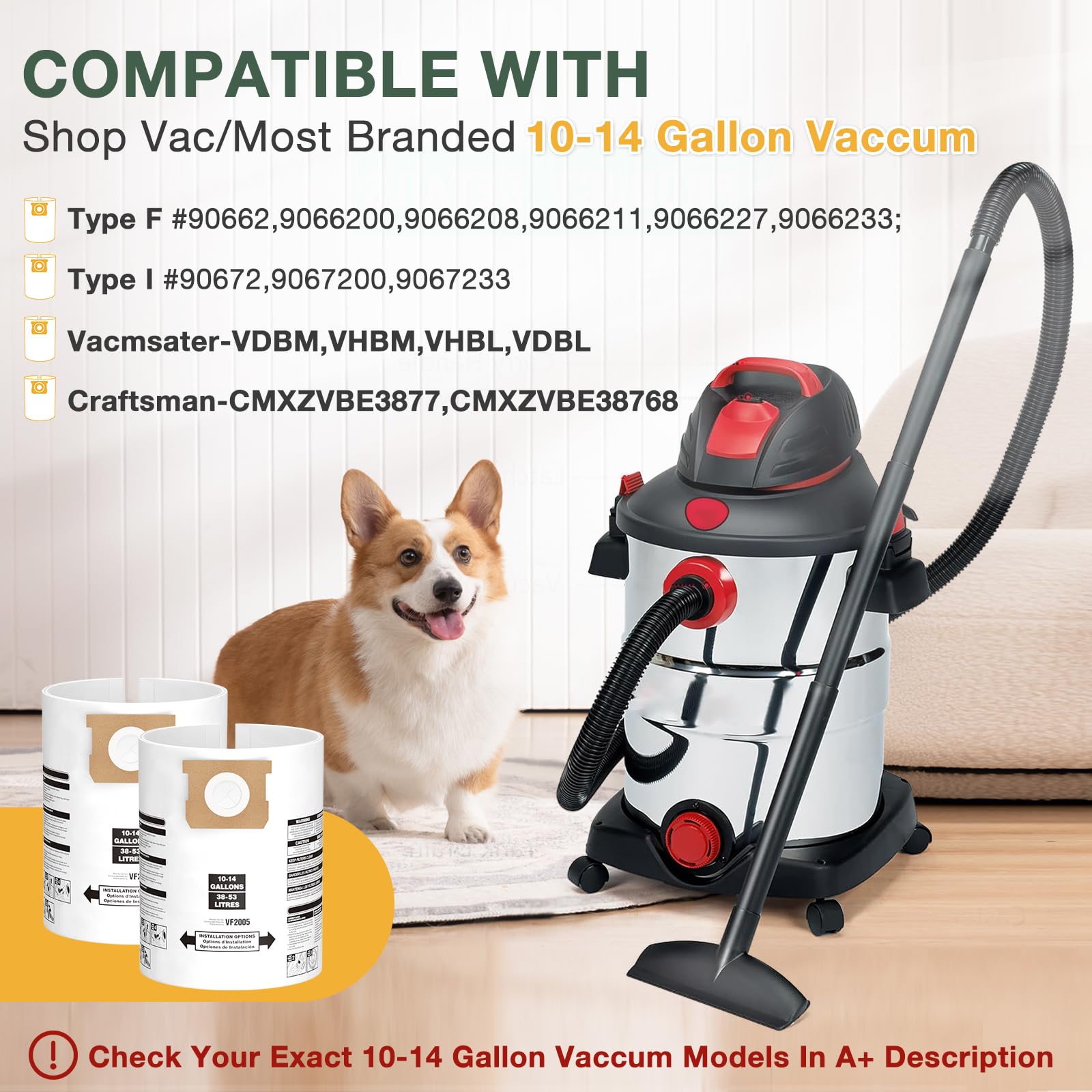 isinlive compatibility guide shows 10-14 gallon bags fitting many brands