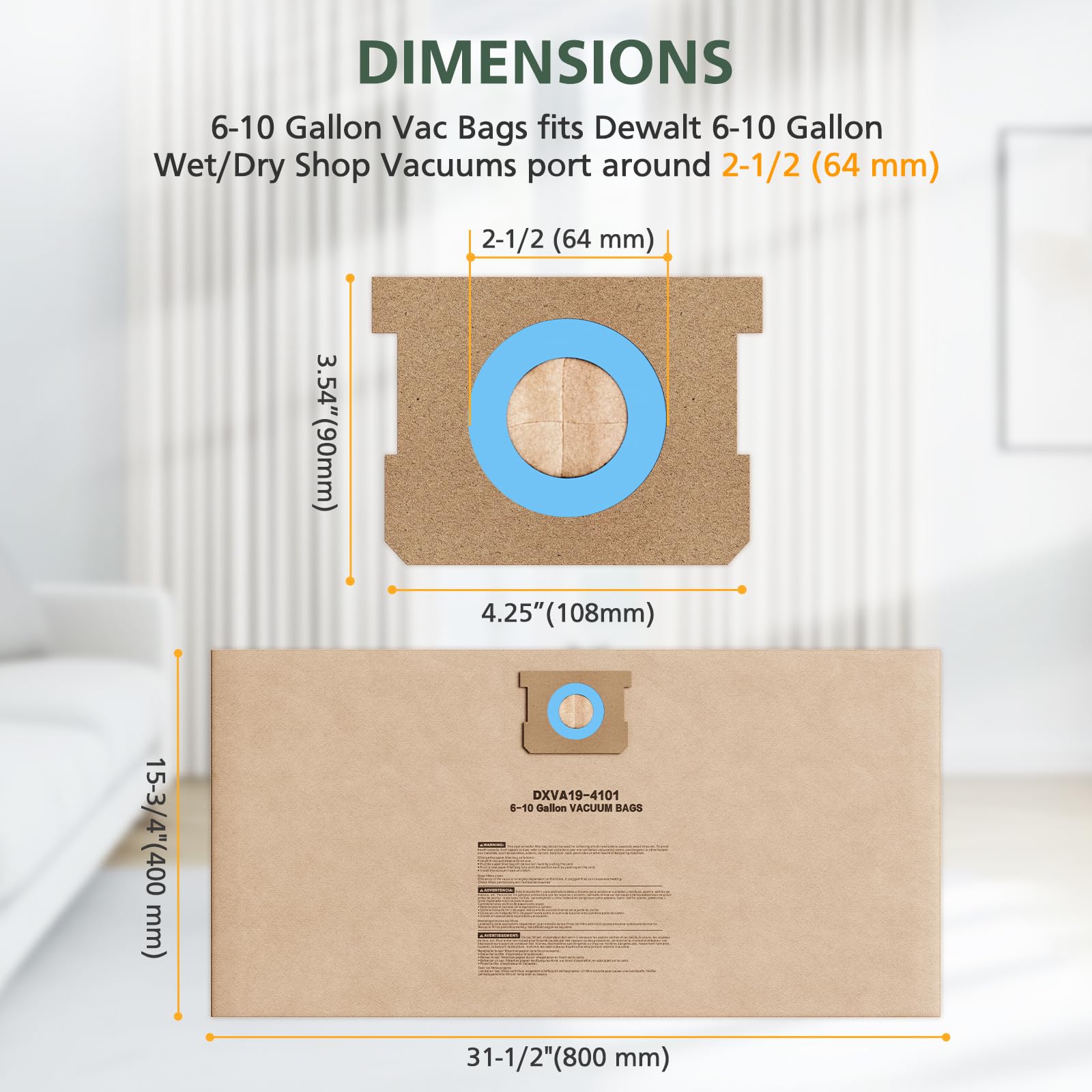 Isinlive DXVA19-4101 double-layer bag shows outer paper and inner non-woven protection