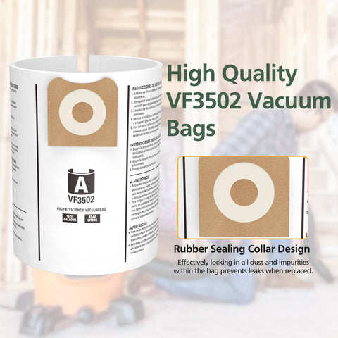 Easy-install VF3502 bags require no tools.