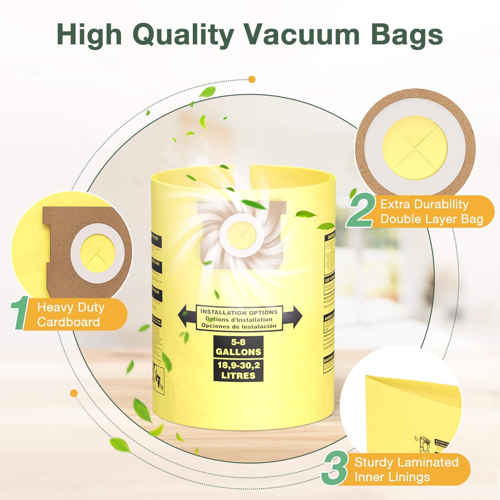 Isinlive double-layer outer kraft and inner non-woven material.