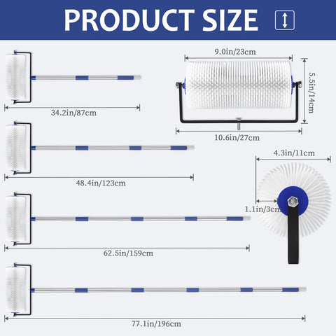 ISIVOVE extended-handle spike roller reaching large areas without bending