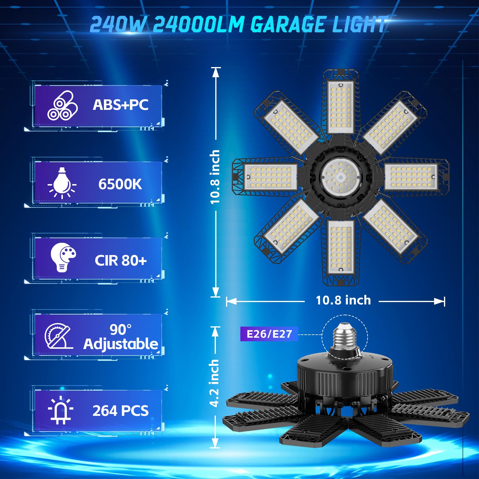 ISKYDRAW suitable for garage, workshop, attic, basement, and warehouse spaces.