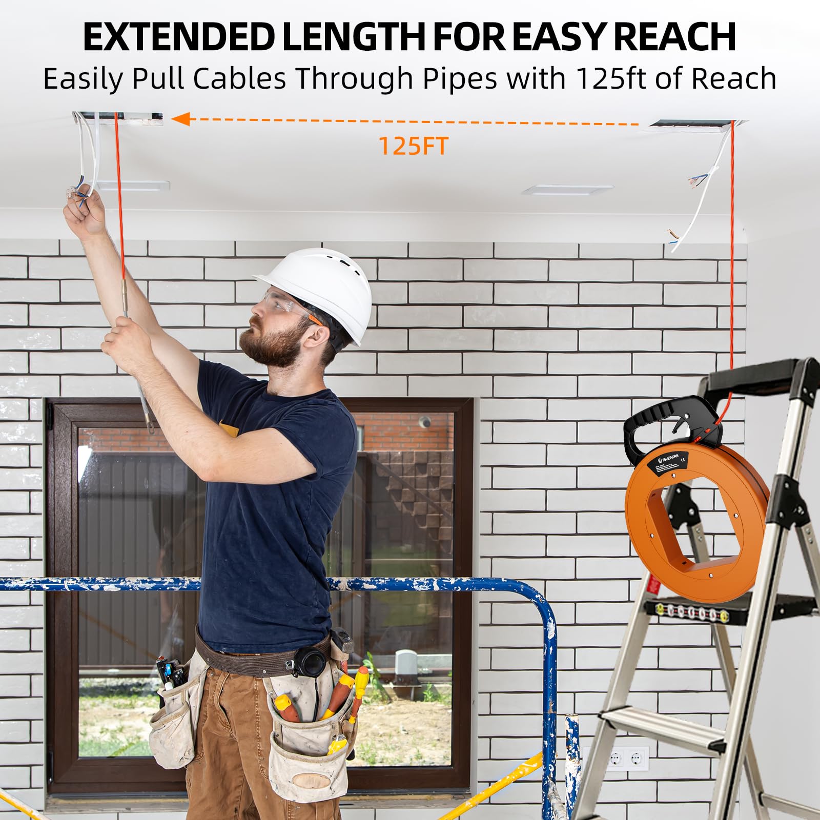 Islewire 125ft braided polyester core demonstrates flexibility for tight bends