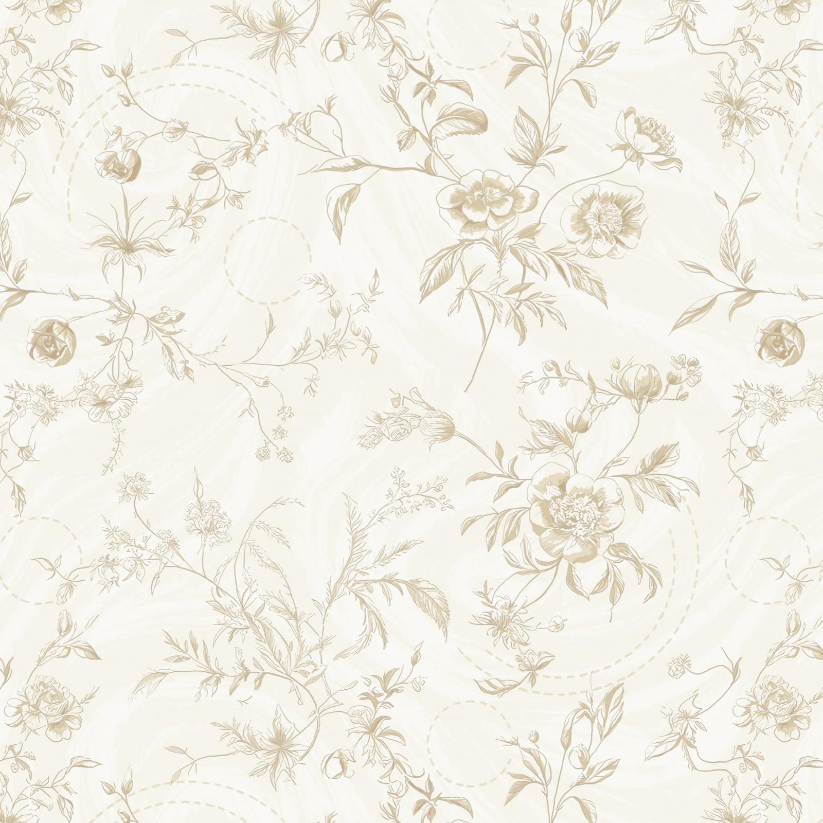 Ismoon floral wallpaper beige branch pattern adds soft elegance to walls.