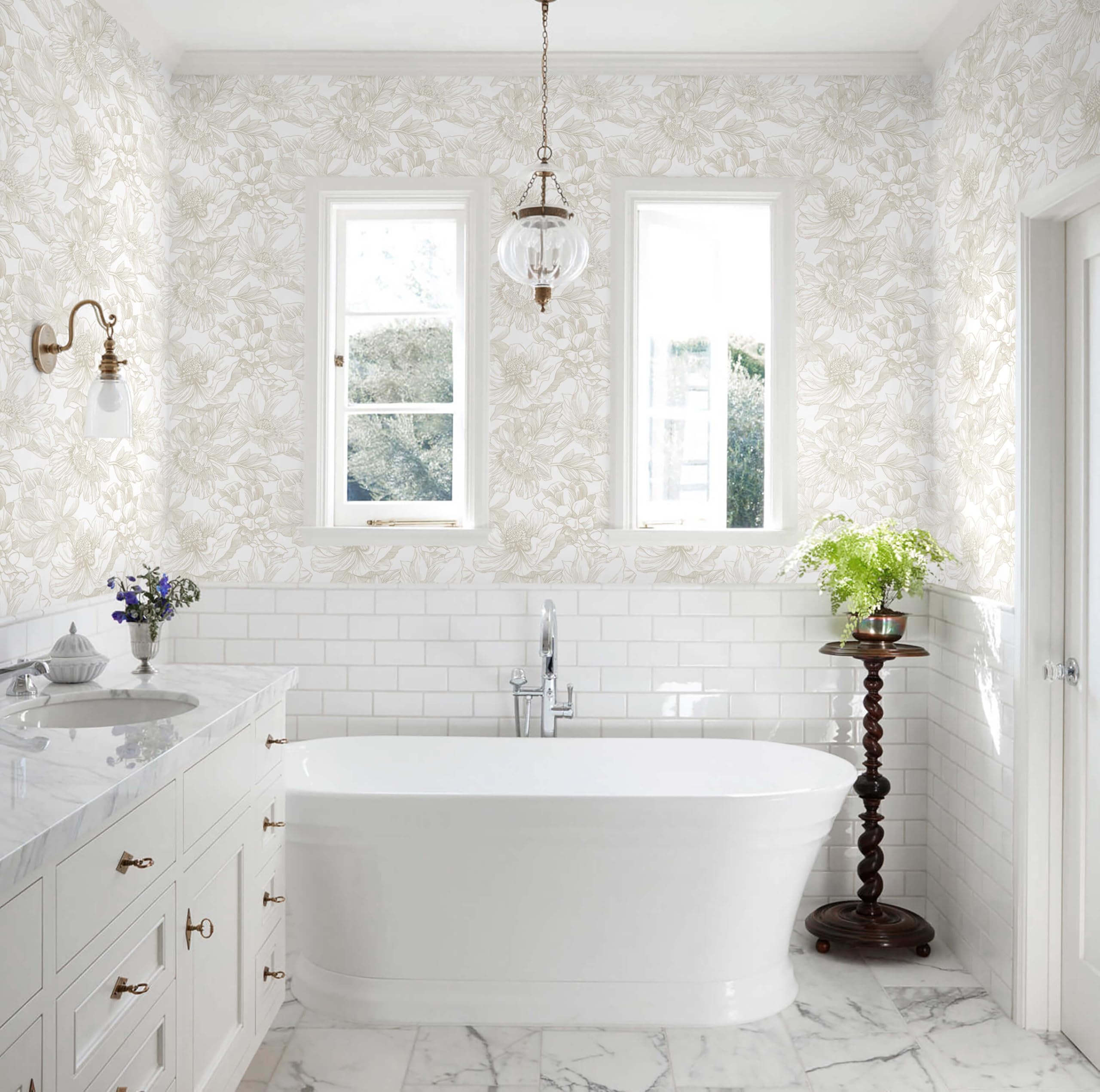 Ismoon removable wallpaper with grid lines for straight cuts