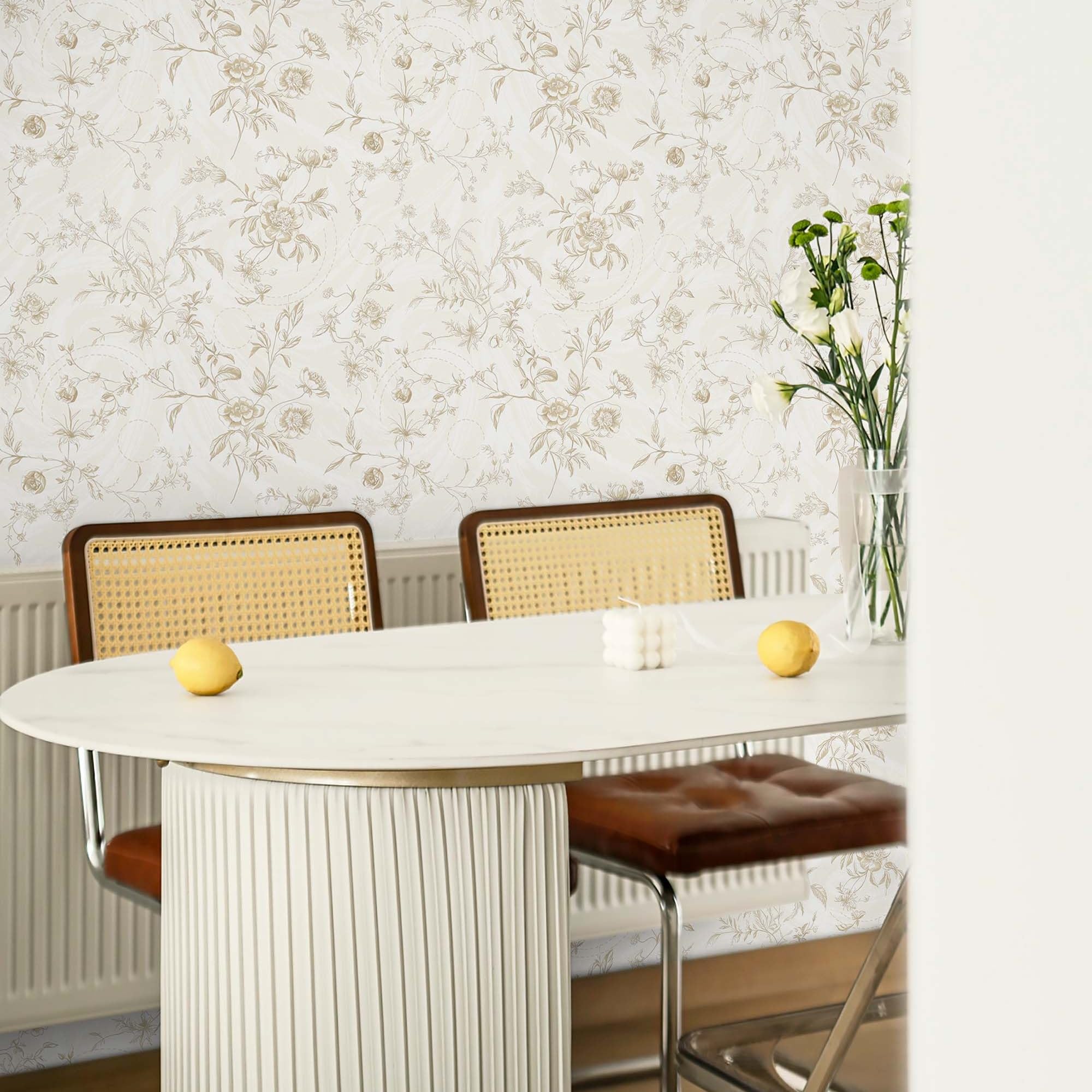 Ismoon floral wallpaper ideal for cabinets and shelves