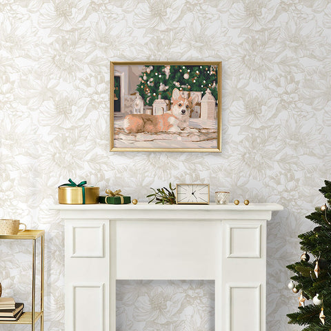 Ismoon wallpaper roll extended to show 196-inch length